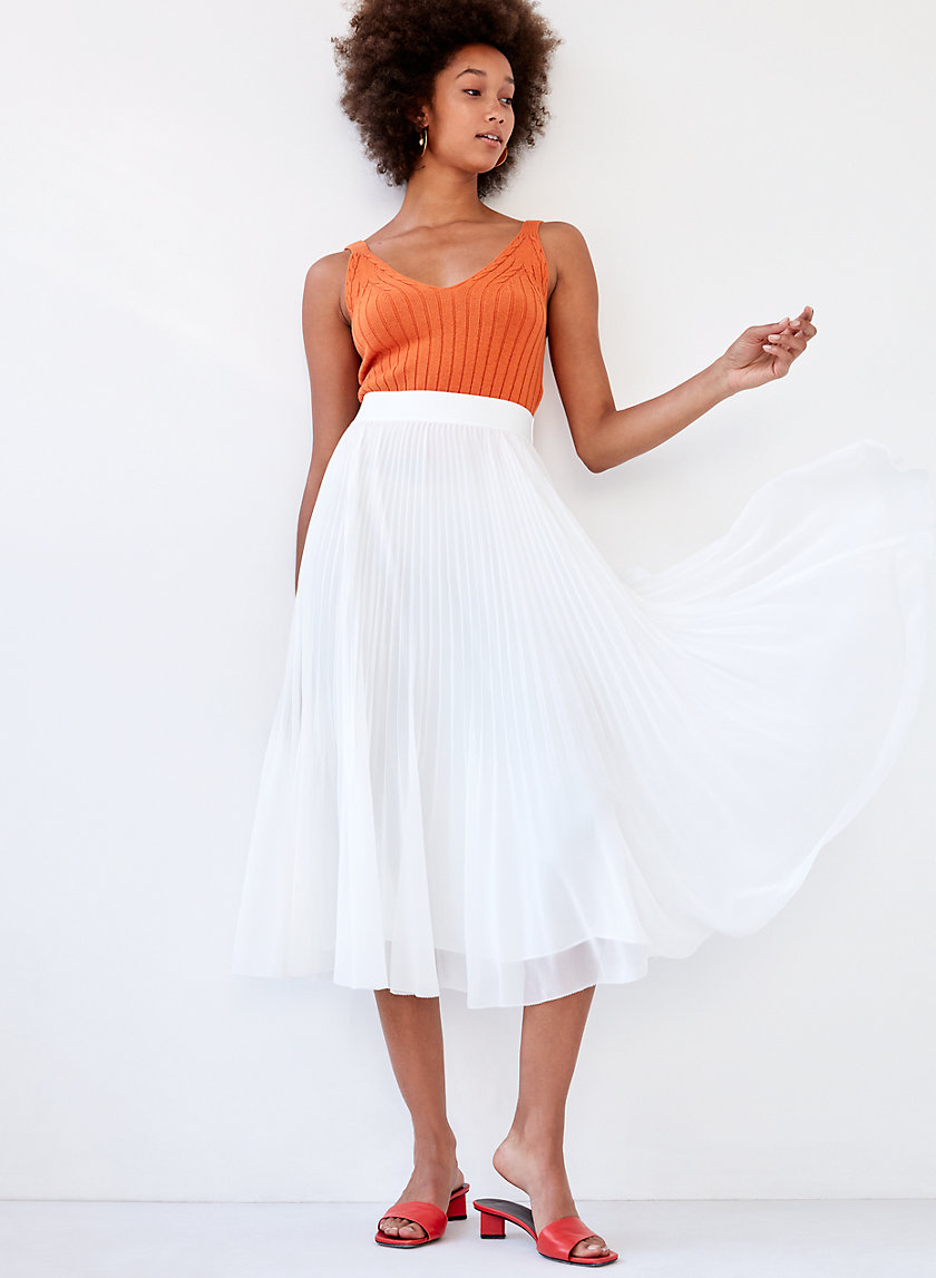 TWIRL SKIRT - Pleated, chiffon midi skirt TWIRL SKIRT - Pleated, chiffon midi skirt