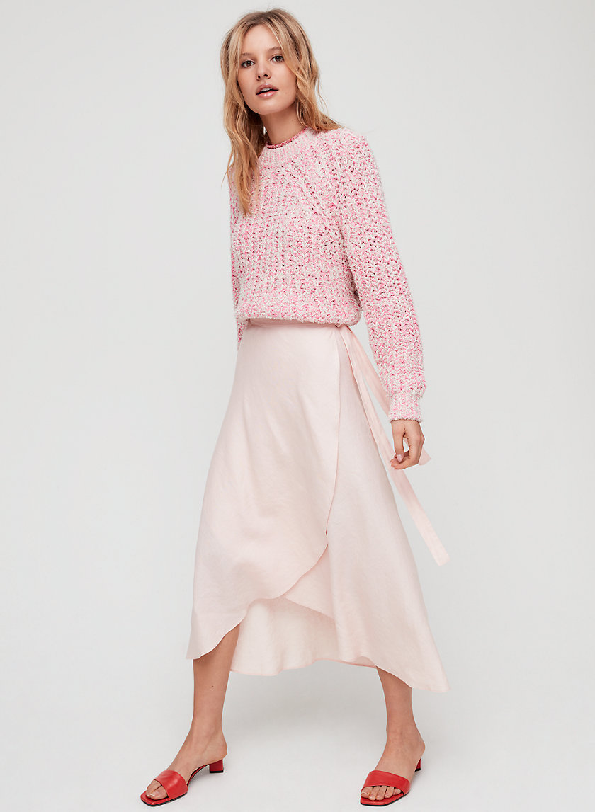 ELETA SKIRT - Linen-blend, wrap midi skirt ELETA SKIRT - Linen-blend, wrap midi skirt