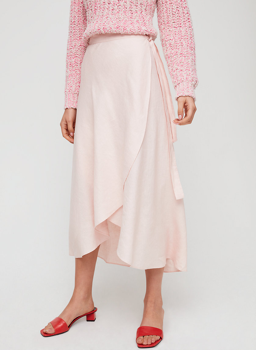 ELETA SKIRT - Linen-blend, wrap midi skirt ELETA SKIRT - Linen-blend, wrap midi skirt