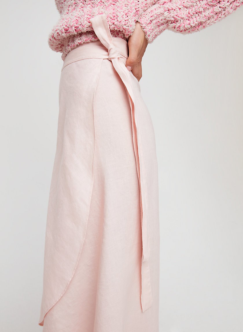ELETA SKIRT - Linen-blend, wrap midi skirt ELETA SKIRT - Linen-blend, wrap midi skirt