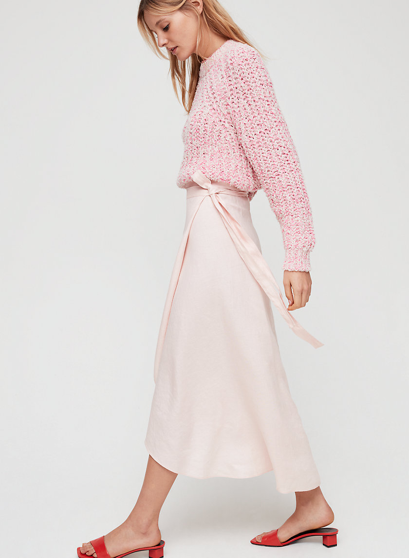 ELETA SKIRT - Linen-blend, wrap midi skirt ELETA SKIRT - Linen-blend, wrap midi skirt