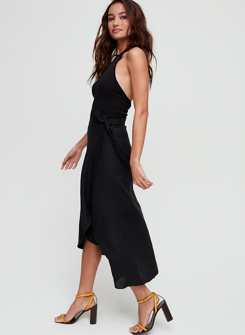ELETA SKIRT - Linen-blend, wrap midi skirt ELETA SKIRT - Linen-blend, wrap midi skirt