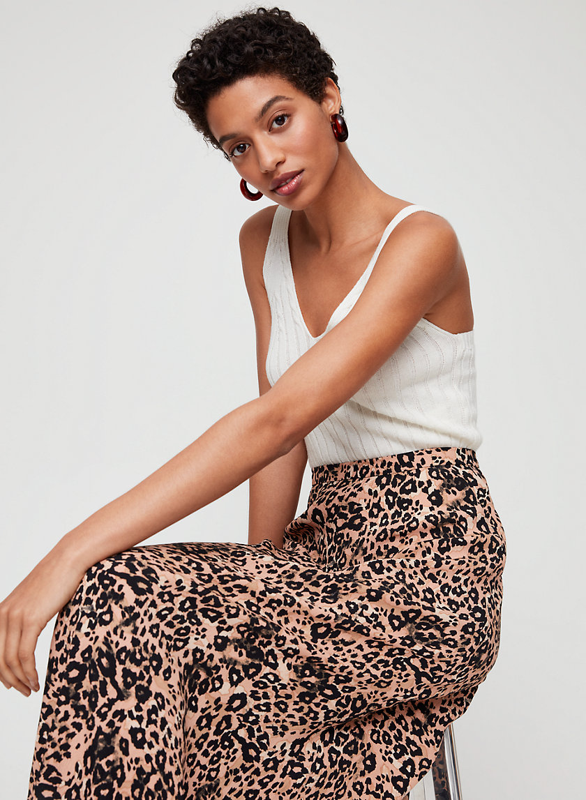 LEOPARD MIDI SKIRT - Leopard-print slip Skirt LEOPARD MIDI SKIRT - Leopard-print slip Skirt