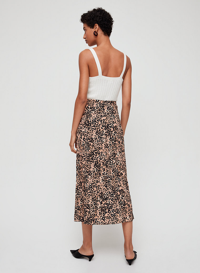 LEOPARD MIDI SKIRT - Leopard-print slip Skirt LEOPARD MIDI SKIRT - Leopard-print slip Skirt