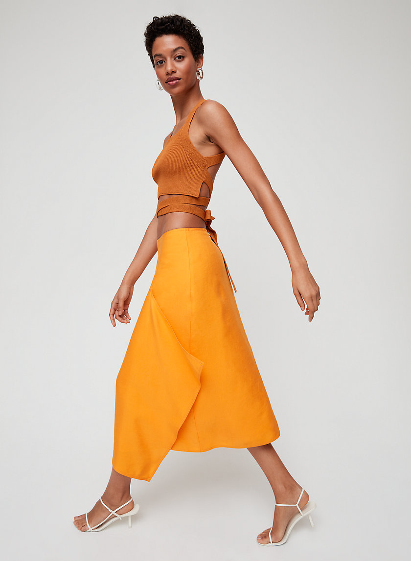 AUTIER SKIRT - Asymmetrical midi skirt AUTIER SKIRT - Asymmetrical midi skirt