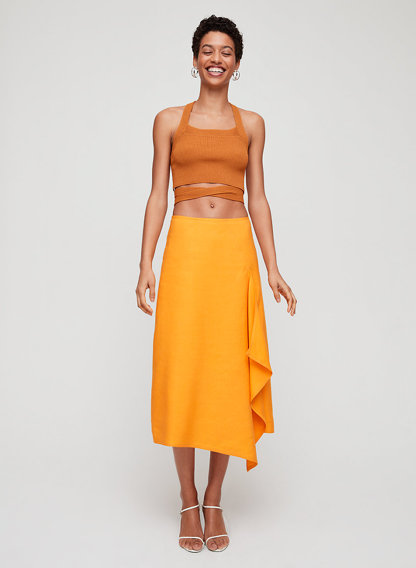 AUTIER SKIRT - Asymmetrical midi skirt AUTIER SKIRT - Asymmetrical midi skirt