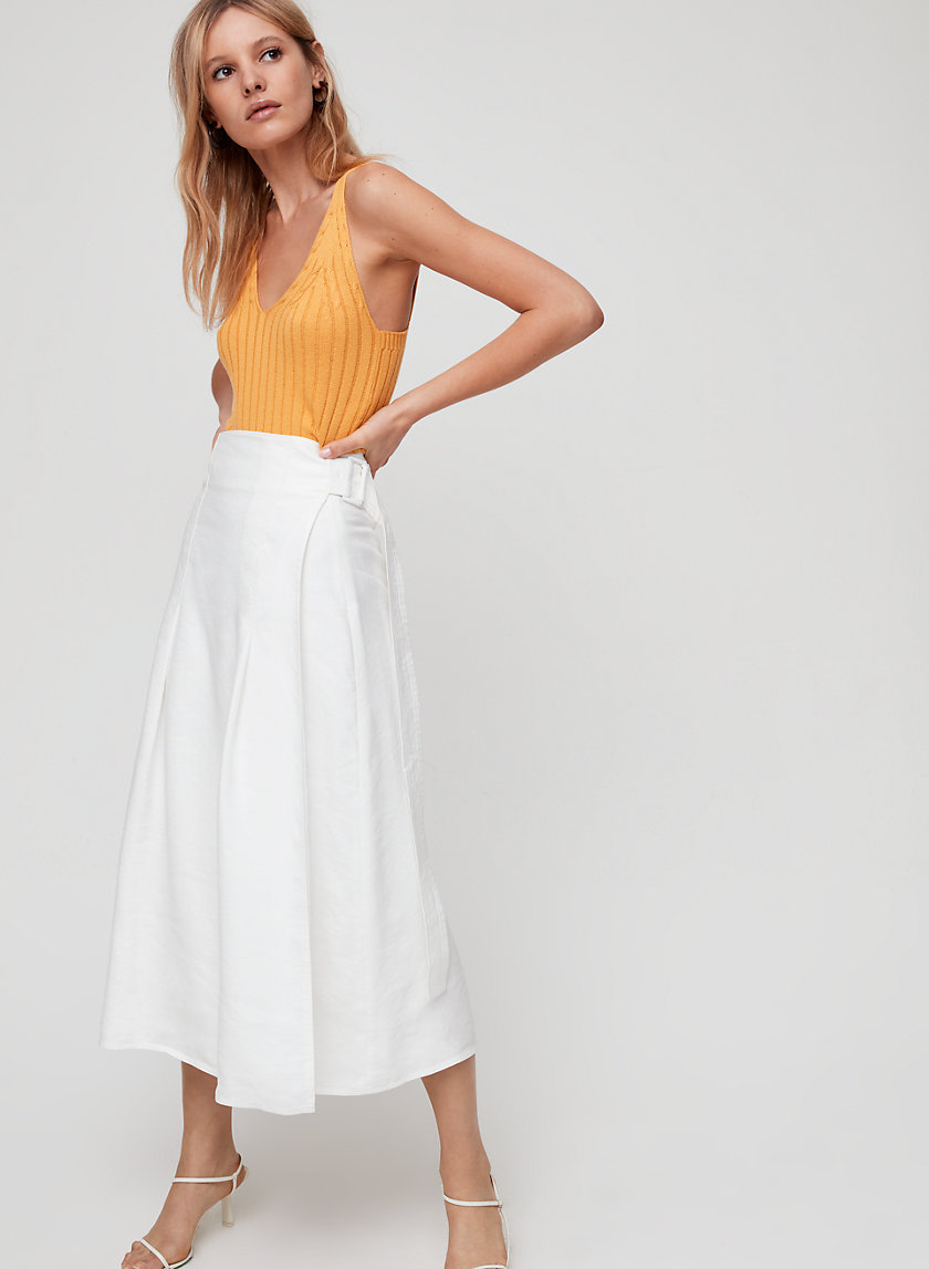 SILANA SKIRT - Wrap, linen-blend midi skirt SILANA SKIRT - Wrap, linen-blend midi skirt