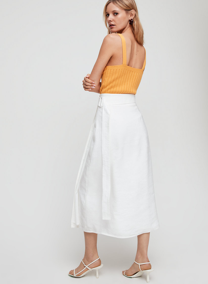 SILANA SKIRT - Wrap, linen-blend midi skirt SILANA SKIRT - Wrap, linen-blend midi skirt