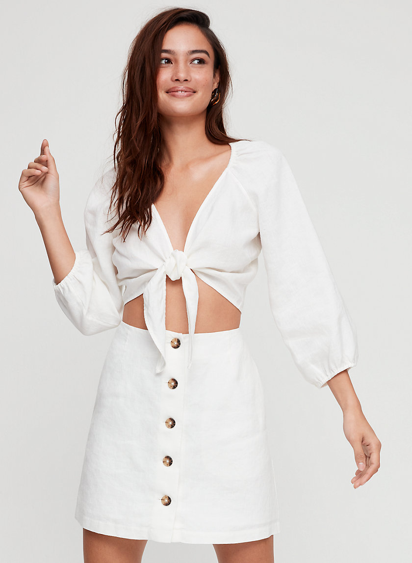 LACHLAN SKIRT - Button-front mini skirt LACHLAN SKIRT - Button-front mini skirt