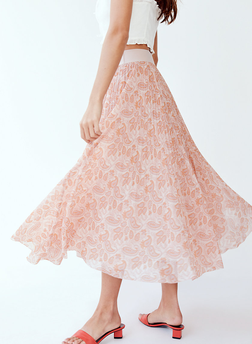 TERRE SKIRT - Paisley-print, pleated midi skirt TERRE SKIRT - Paisley-print, pleated midi skirt
