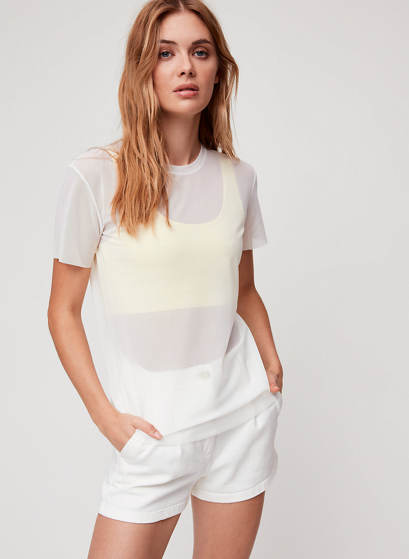 JAMILLA T-SHIRT - Mesh crewneck t-shirt JAMILLA T-SHIRT - Mesh crewneck t-shirt