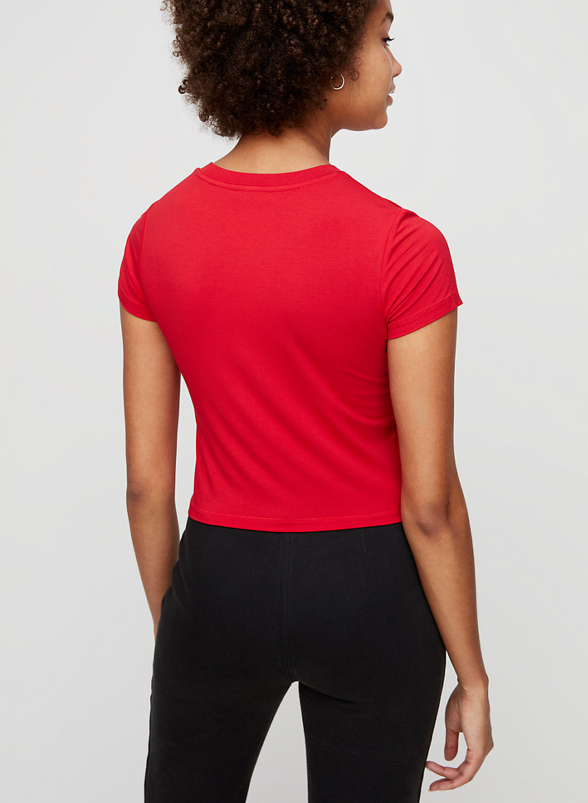 AMANDA T-SHIRT - Cropped, crewneck t-shirt AMANDA T-SHIRT - Cropped, crewneck t-shirt