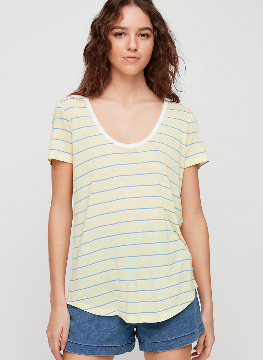 VALMERE T-SHIRT - Stripe scoop neck t-shirt VALMERE T-SHIRT - Stripe scoop neck t-shirt