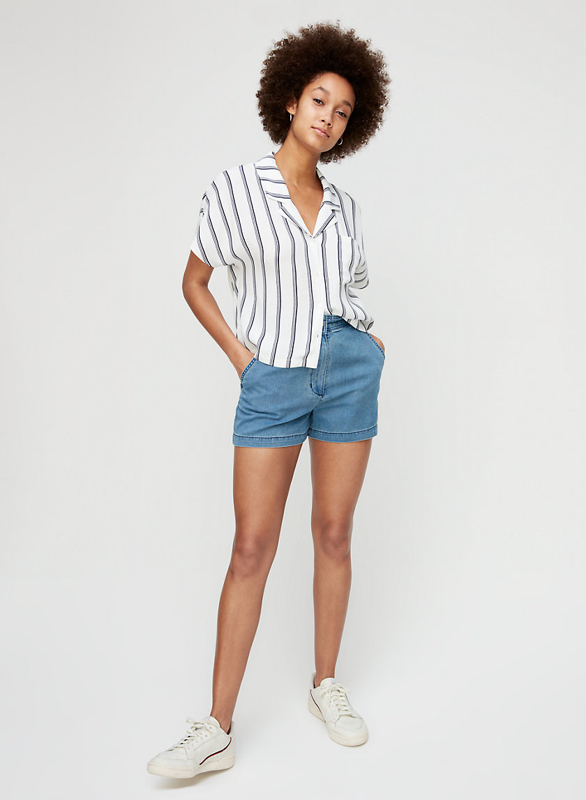 SHAWNA BLOUSE - Cropped, short-sleeve blouse SHAWNA BLOUSE - Cropped, short-sleeve blouse
