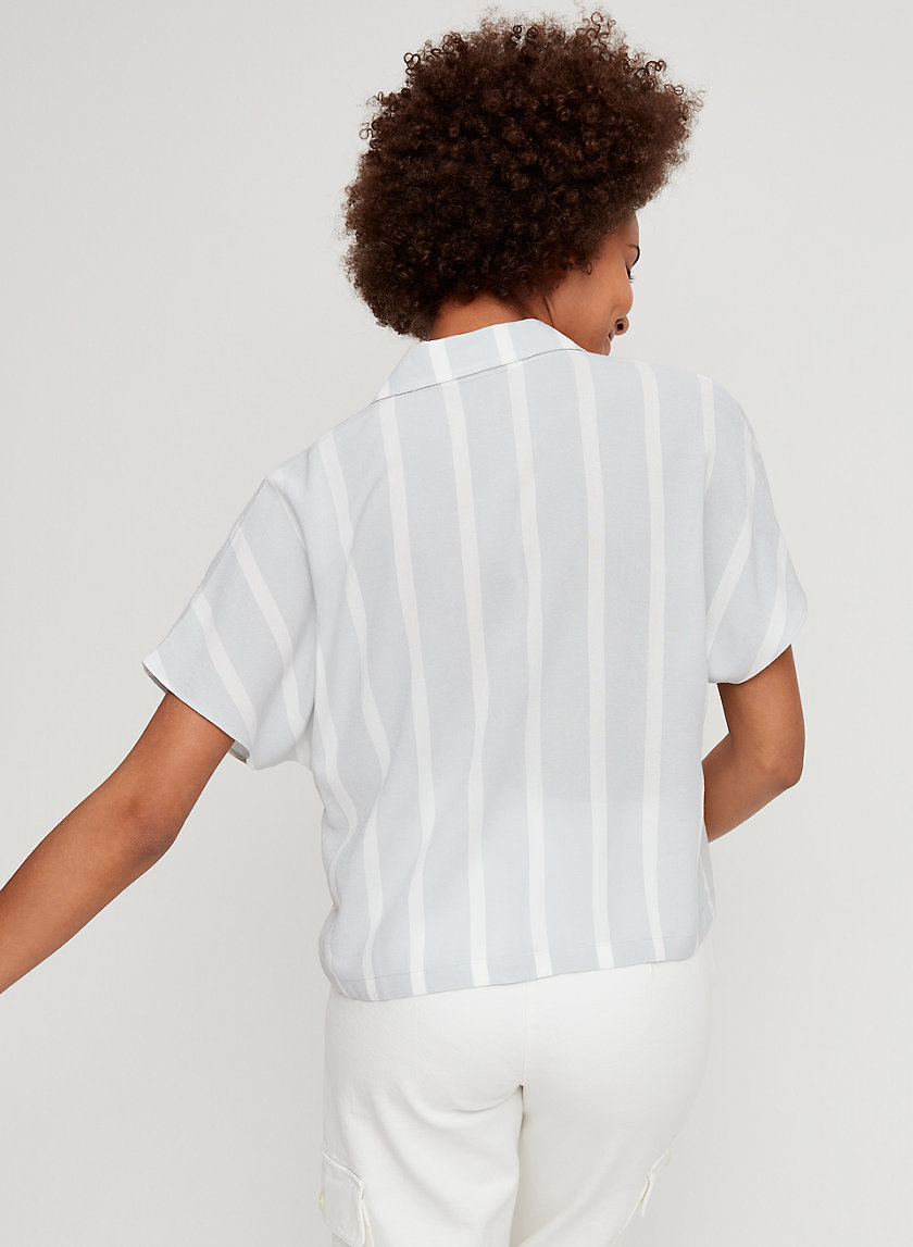 SHAWNA BLOUSE - Striped, short-sleeve blouse SHAWNA BLOUSE - Striped, short-sleeve blouse