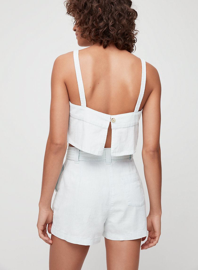 NATALIA SHORT - High-waisted, belted denim shorts NATALIA SHORT - High-waisted, belted denim shorts