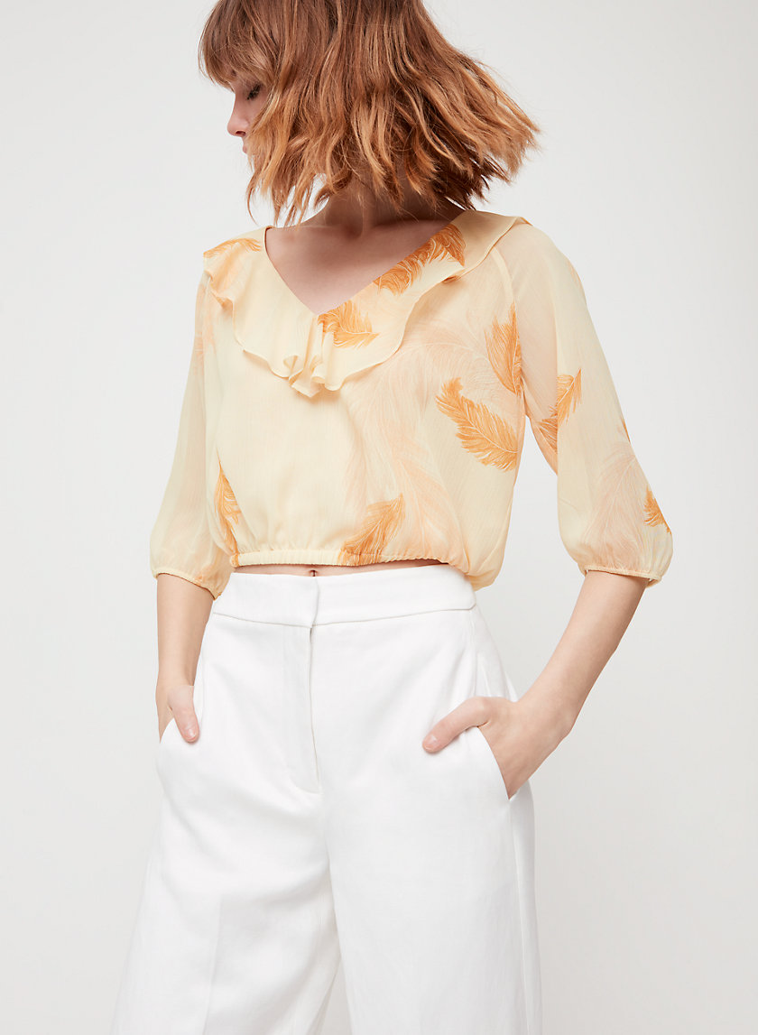 ROSEMARY BLOUSE - Cropped, ruffled blouse ROSEMARY BLOUSE - Cropped, ruffled blouse