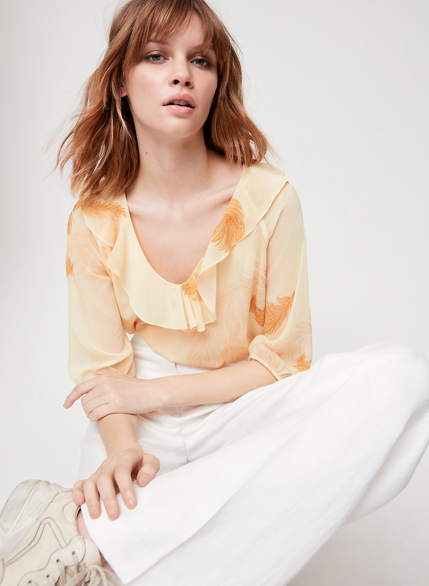 ROSEMARY BLOUSE - Cropped, ruffled blouse ROSEMARY BLOUSE - Cropped, ruffled blouse