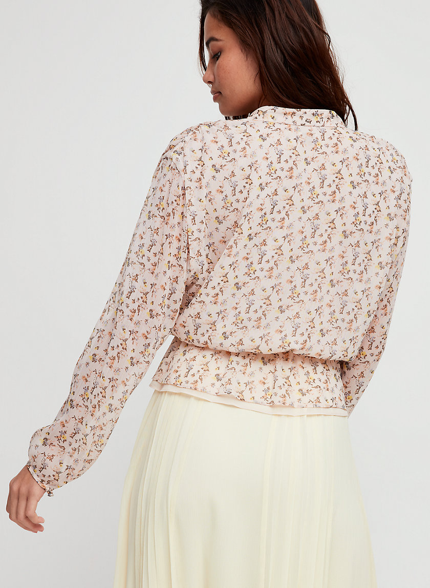LUNARIA BLOUSE - Faux-wrap floral blouse LUNARIA BLOUSE - Faux-wrap floral blouse