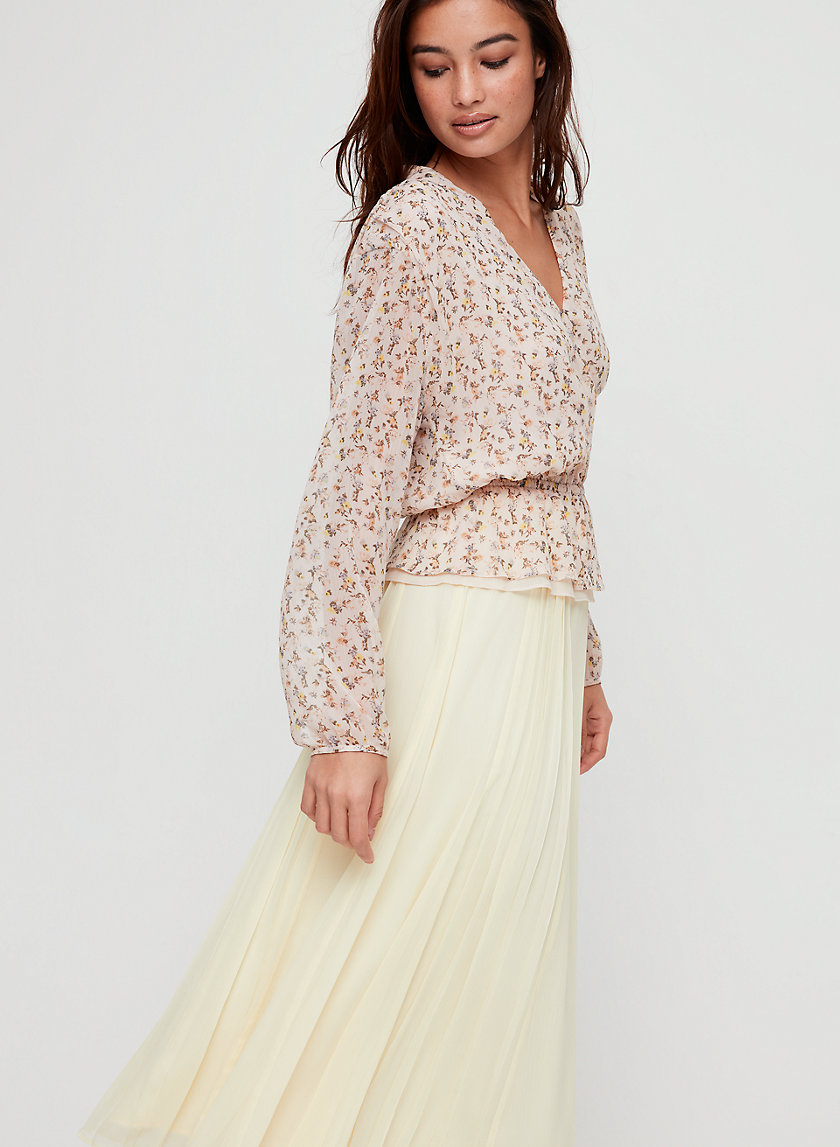 LUNARIA BLOUSE - Faux-wrap floral blouse LUNARIA BLOUSE - Faux-wrap floral blouse