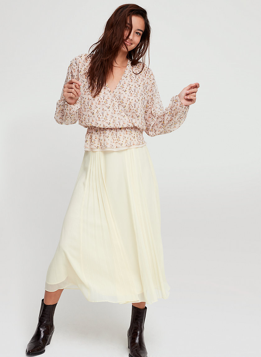 LUNARIA BLOUSE - Faux-wrap floral blouse LUNARIA BLOUSE - Faux-wrap floral blouse