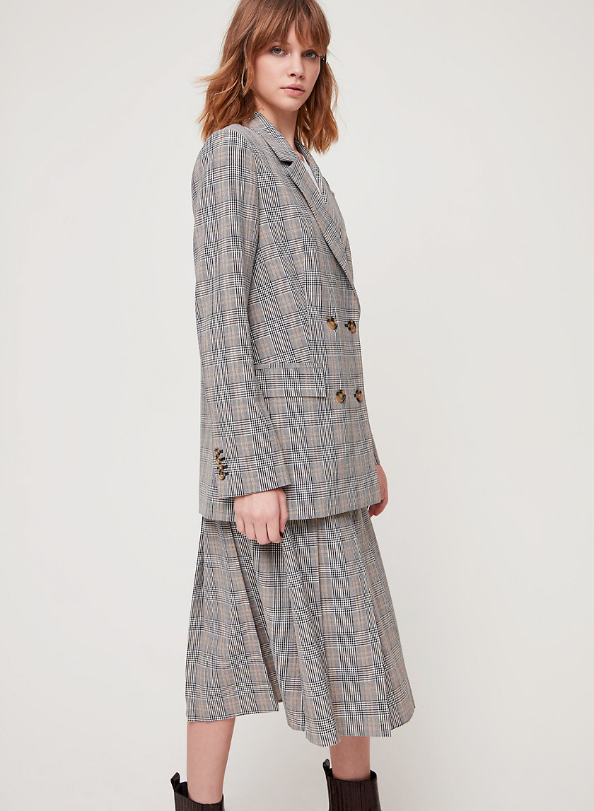 CALUNA BLAZER - Double breasted, plaid blazer CALUNA BLAZER - Double breasted, plaid blazer