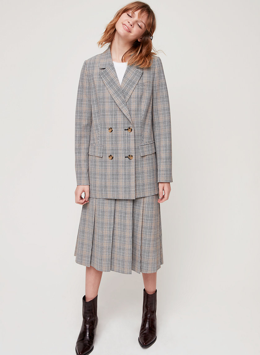CALUNA BLAZER - Double breasted, plaid blazer CALUNA BLAZER - Double breasted, plaid blazer