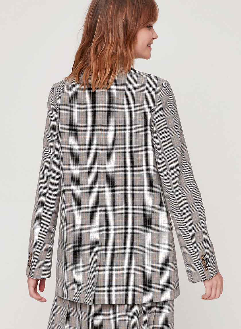 CALUNA BLAZER - Double breasted, plaid blazer CALUNA BLAZER - Double breasted, plaid blazer