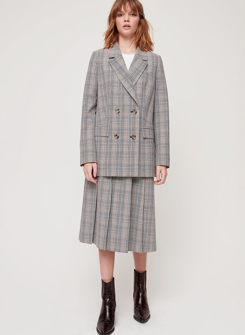 CALUNA BLAZER - Double breasted, plaid blazer CALUNA BLAZER - Double breasted, plaid blazer