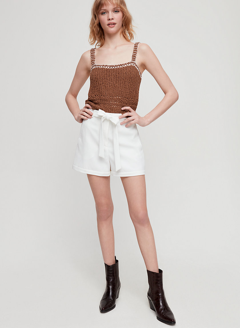 CASSIA SHORT - High-waisted, tie-front shorts CASSIA SHORT - High-waisted, tie-front shorts