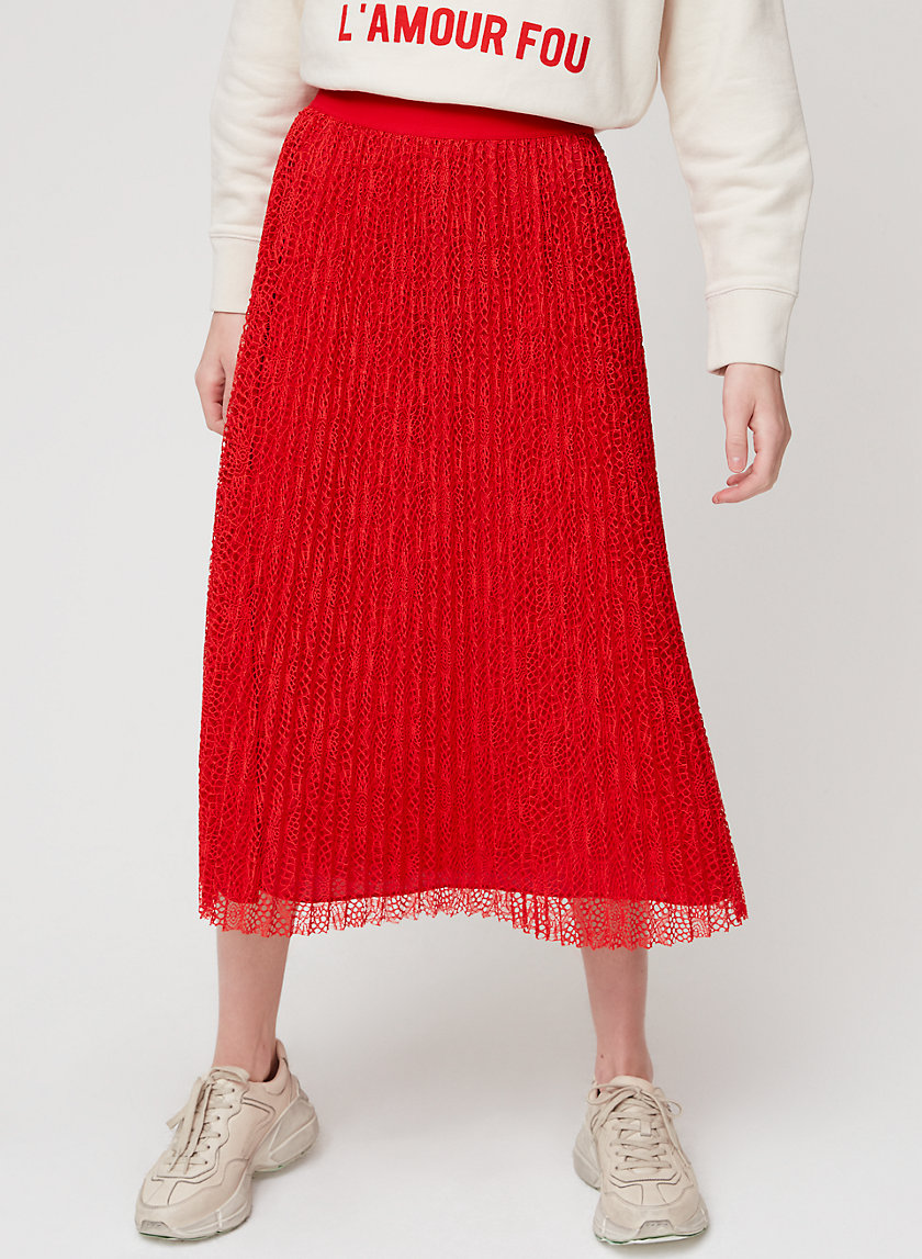 PEONY SKIRT - Pleated, lace midi skirt PEONY SKIRT - Pleated, lace midi skirt