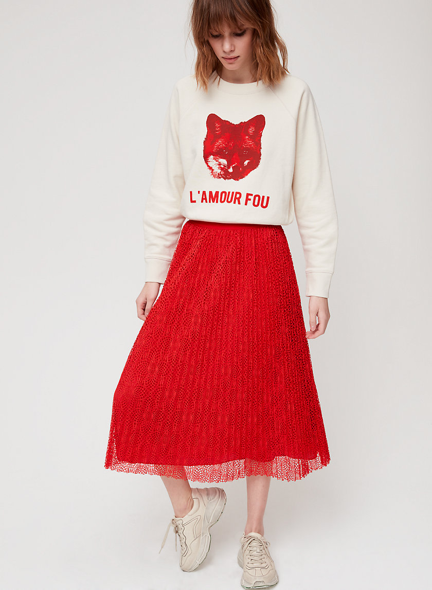 PEONY SKIRT - Pleated, lace midi skirt PEONY SKIRT - Pleated, lace midi skirt