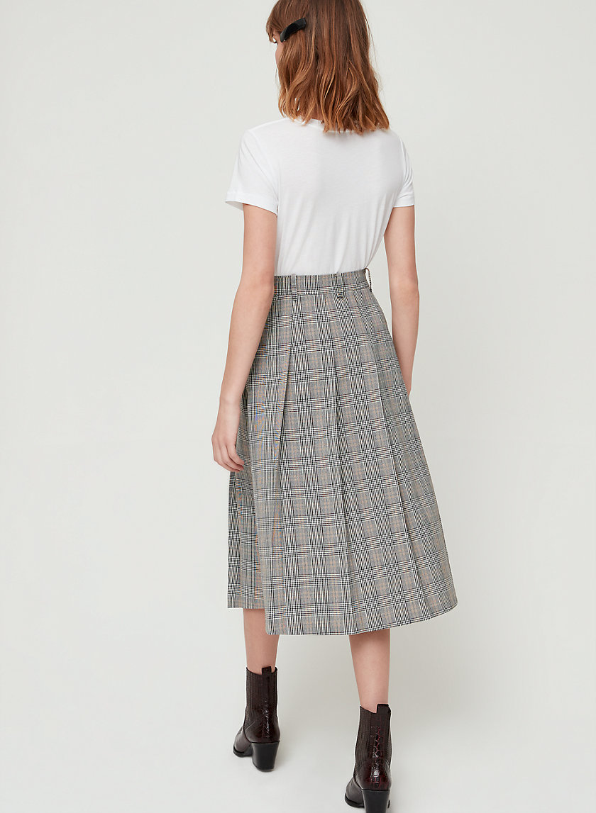 CALATHEA SKIRT - Pleated, plaid midi skirt CALATHEA SKIRT - Pleated, plaid midi skirt