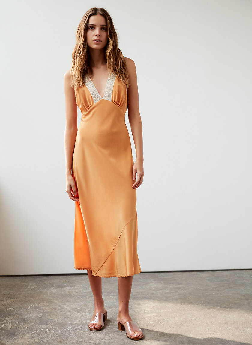 aritzia orange dress