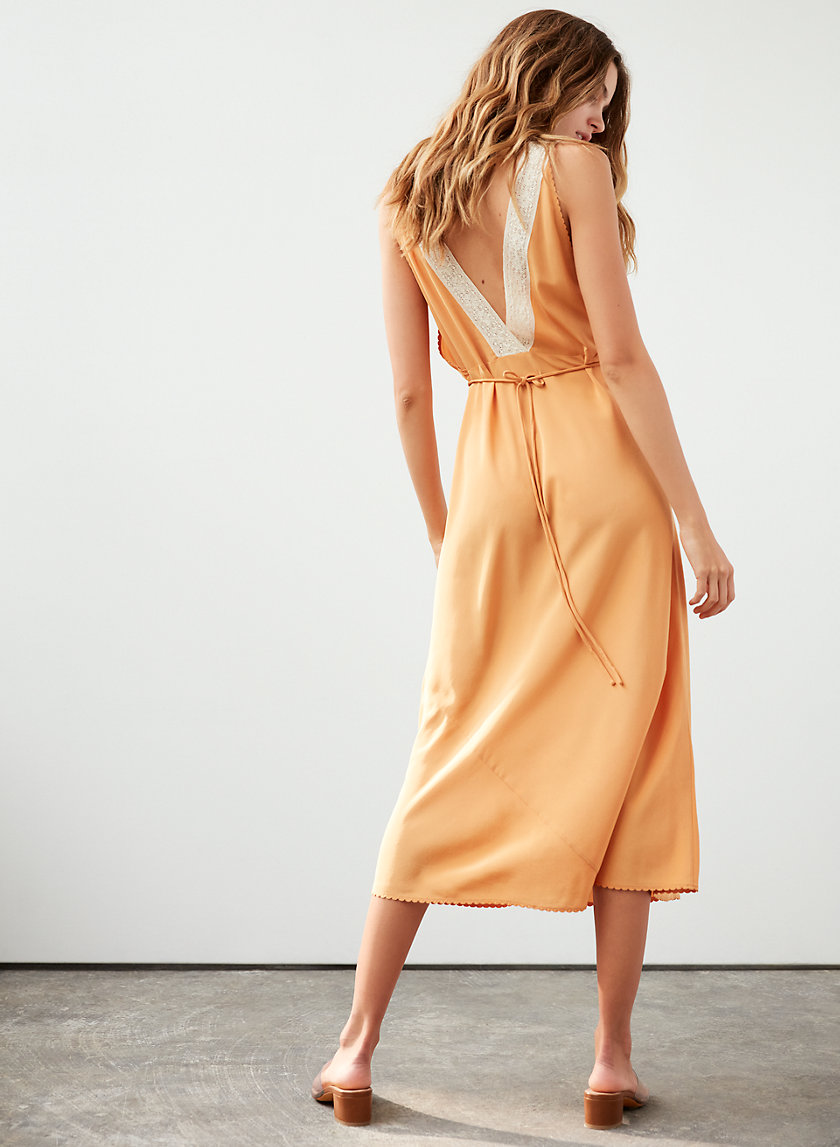 aritzia orange dress