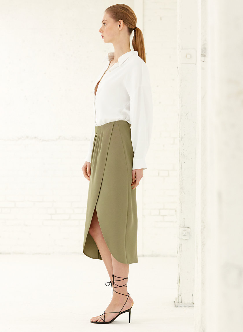 KINSLEY SKIRT - Asymmetrical, faux-wrap skirt KINSLEY SKIRT - Asymmetrical, faux-wrap skirt