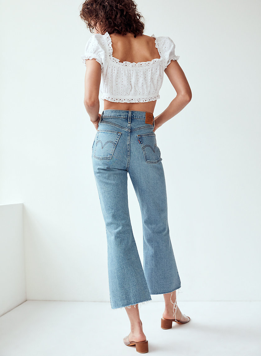 levis ribcage crop flare