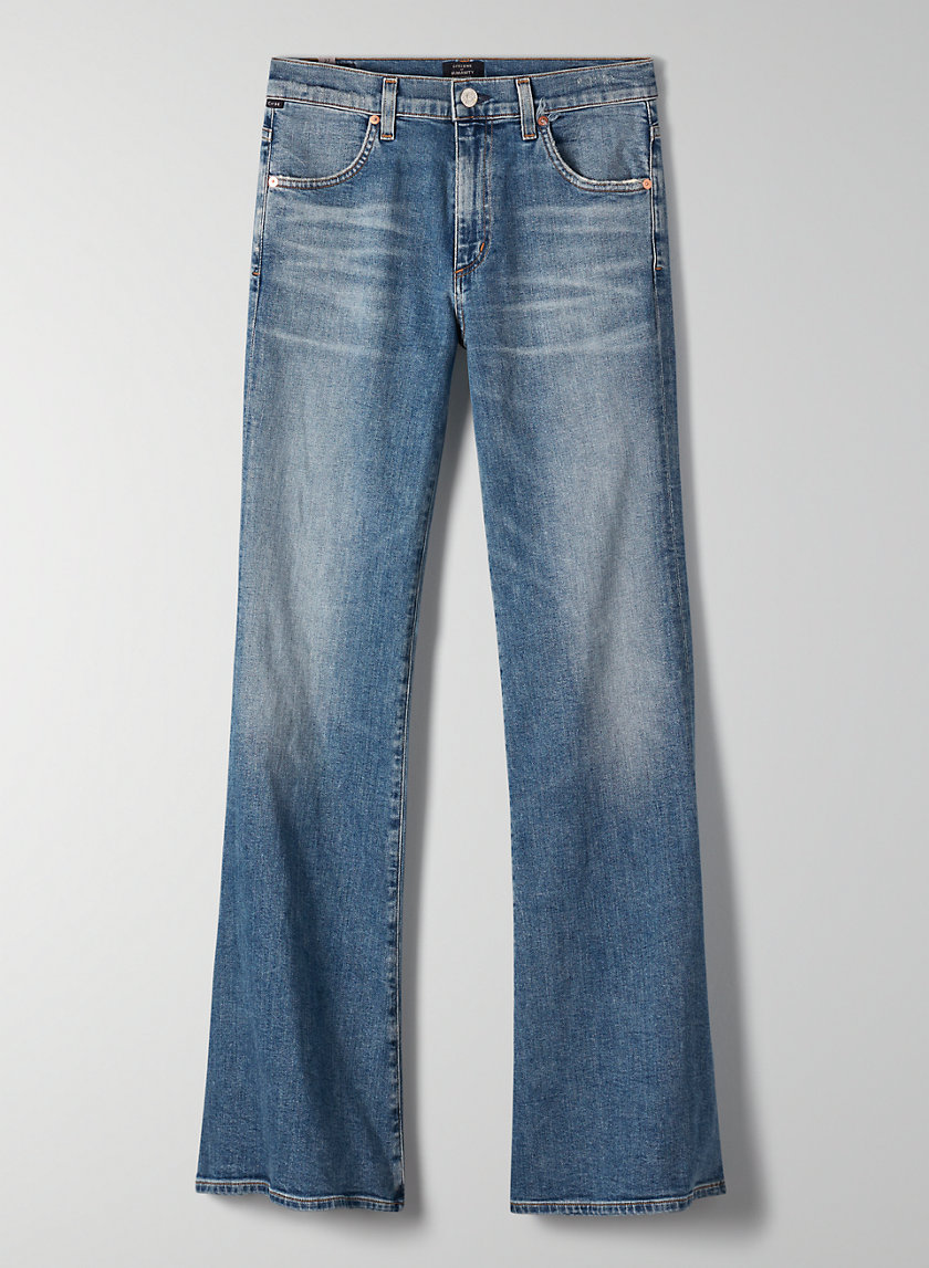 Jean Bootcut à Rayures Citizens Of Humanity Chloé - Taille 27 (28x29), Coton Élasthanne, Neuf Sans Étiquettes