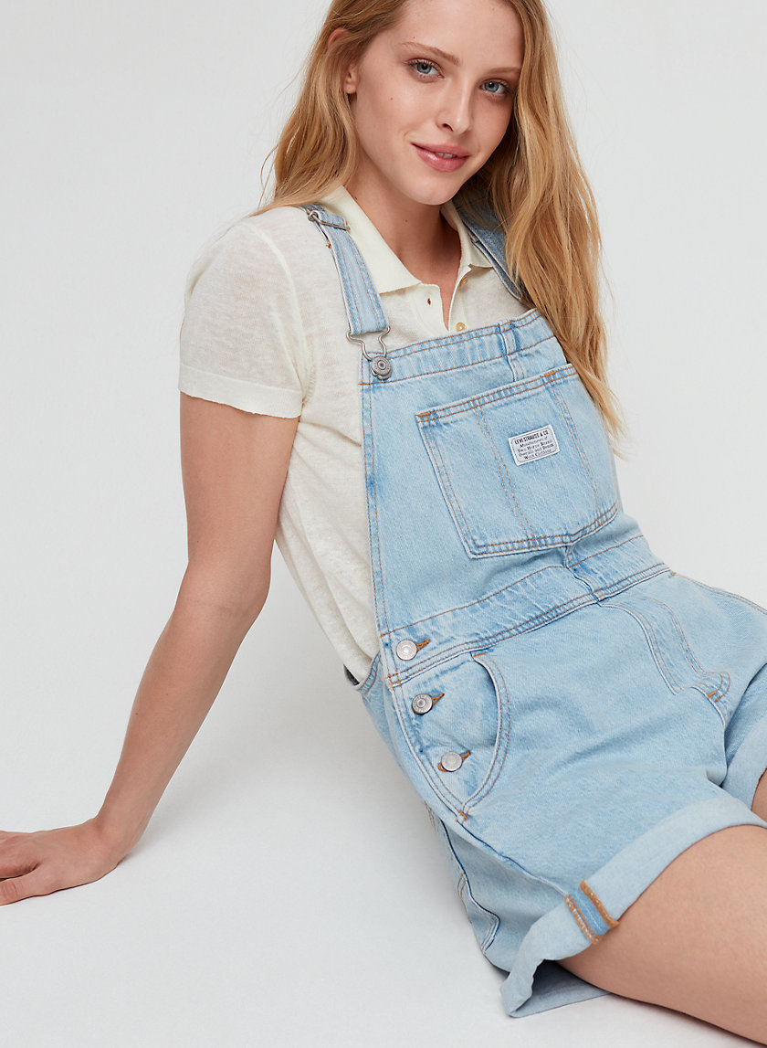 levi short overalls womens