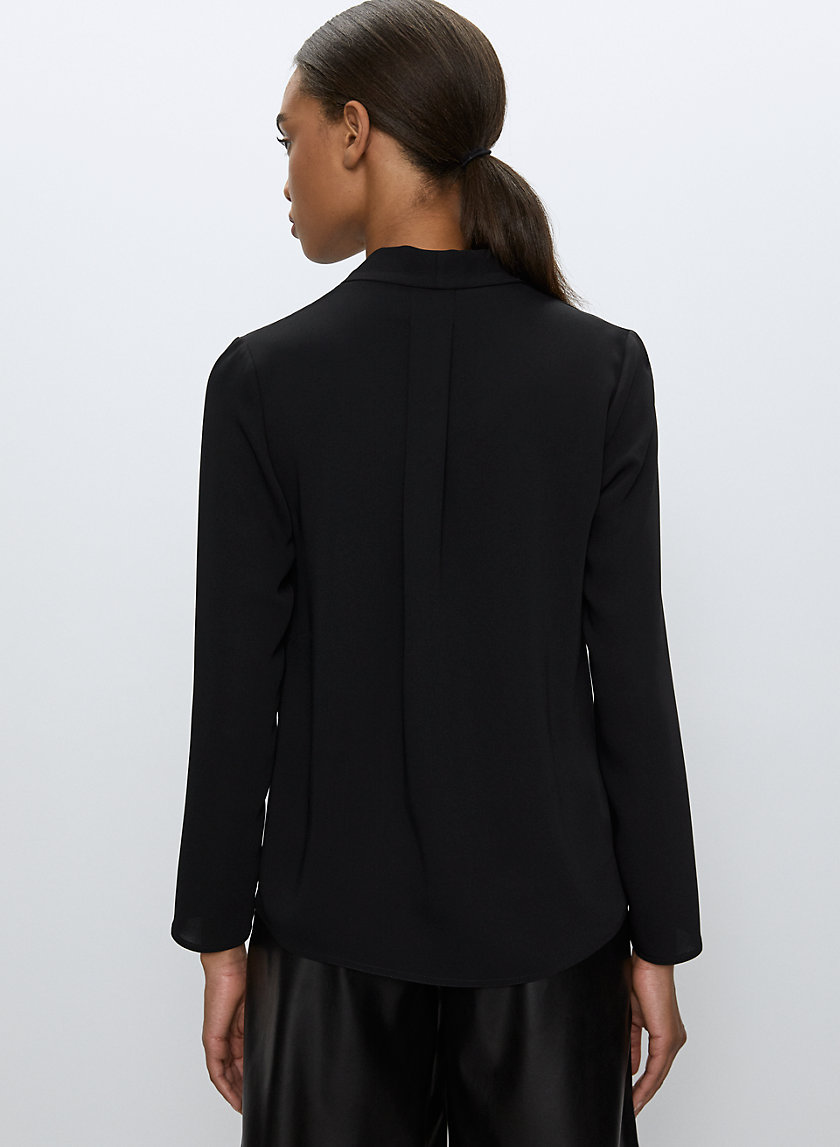 POWER BLOUSE - Long-sleeve, matte-satin blouse POWER BLOUSE - Long-sleeve, matte-satin blouse