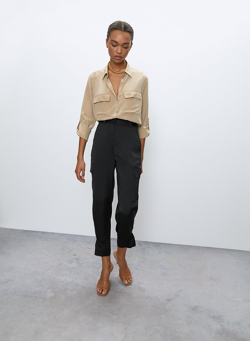 Babaton UTILITY SILK BUTTON-UP | Aritzia INTL