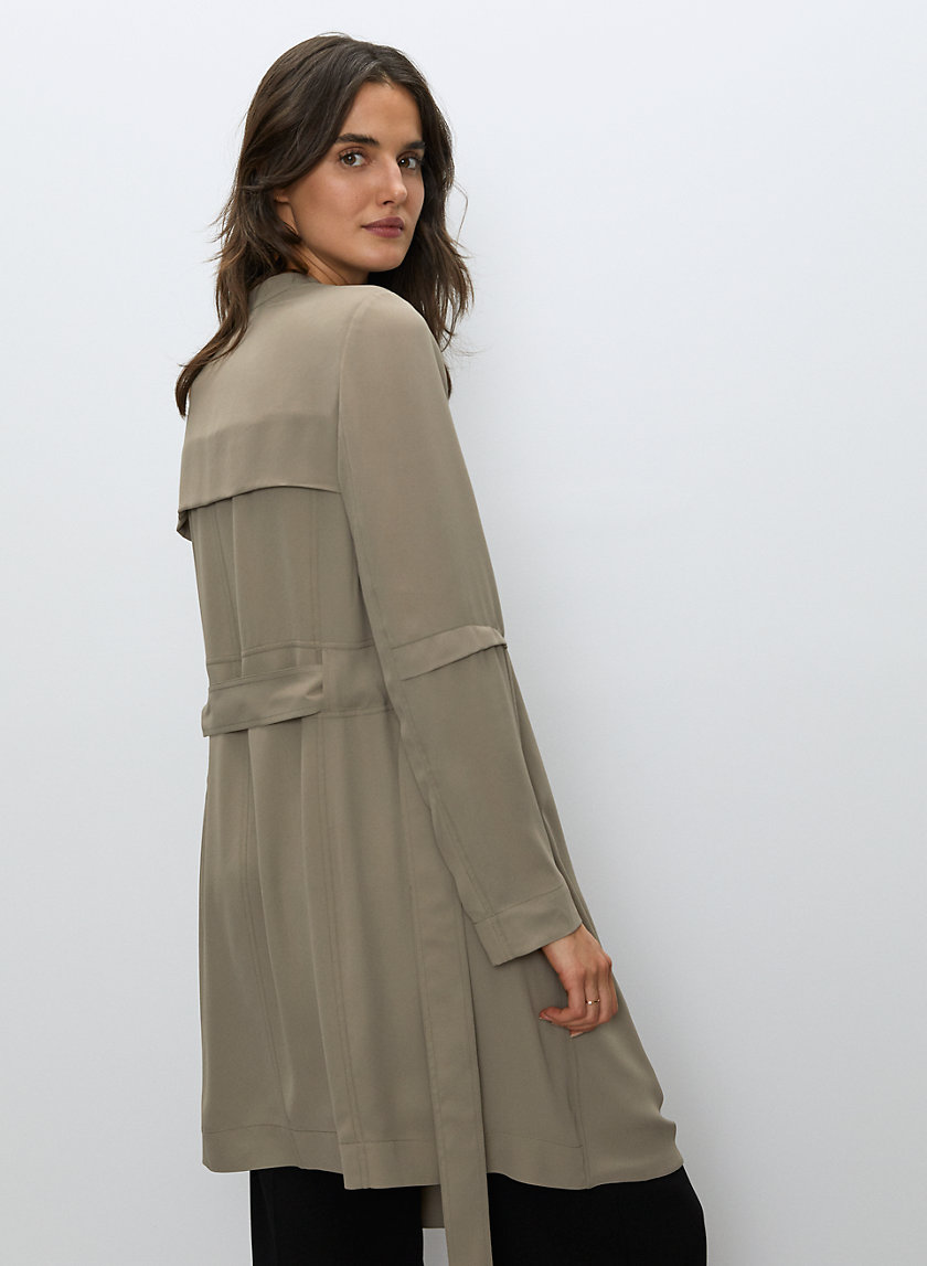 aritzia flowy trench