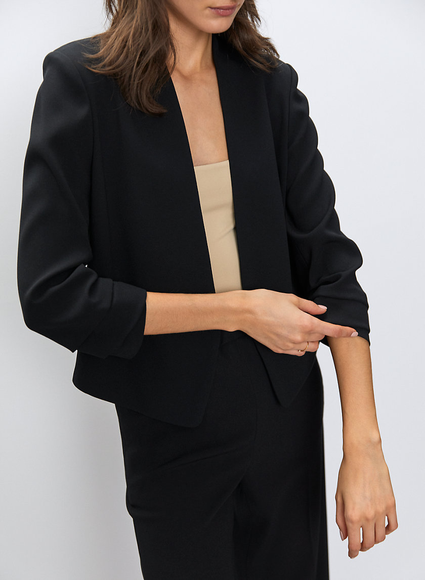 POWER SHORT BLAZER - Cropped, 3/4 rolled sleeve blazer POWER SHORT BLAZER - Cropped, 3/4 rolled sleeve blazer