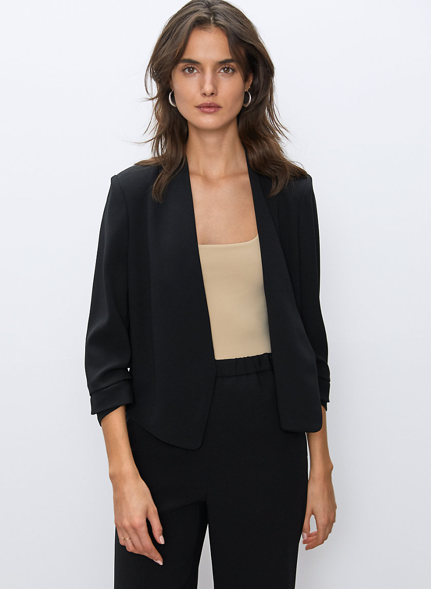 POWER SHORT BLAZER - Cropped, 3/4 rolled sleeve blazer POWER SHORT BLAZER - Cropped, 3/4 rolled sleeve blazer