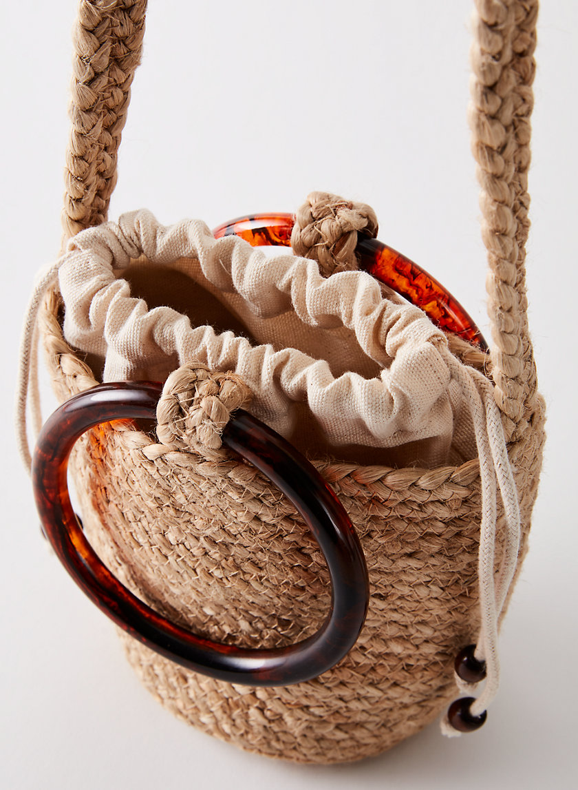 Main Character MICRO JUTE BUCKET BAG Aritzia CA