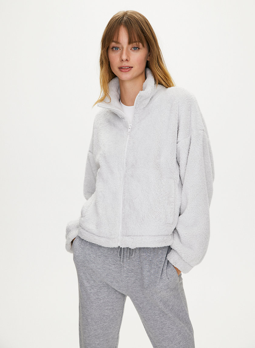 MOCKNECK FUZZY ZIP-UP - Mock-neck teddy jacket MOCKNECK FUZZY ZIP-UP - Mock-neck teddy jacket