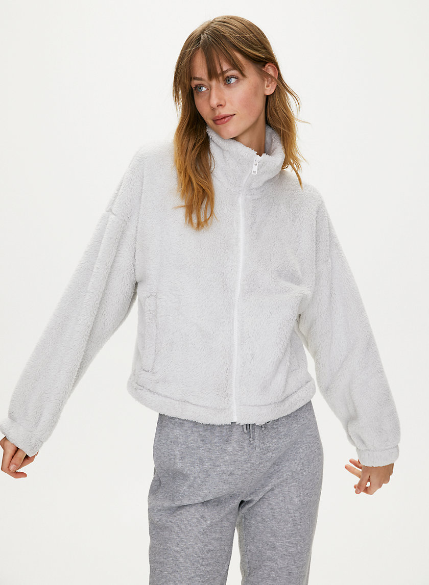 MOCKNECK FUZZY ZIP-UP - Mock-neck teddy jacket MOCKNECK FUZZY ZIP-UP - Mock-neck teddy jacket