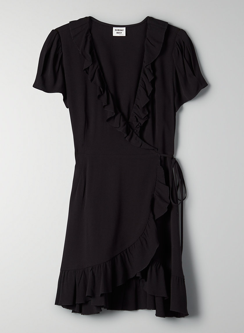 Sunday Best RUFFLE WRAP DRESS Aritzia INTL