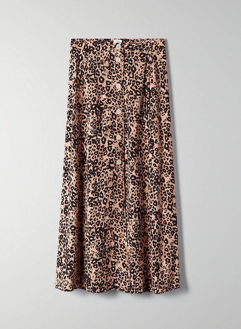 aritzia cheetah skirt