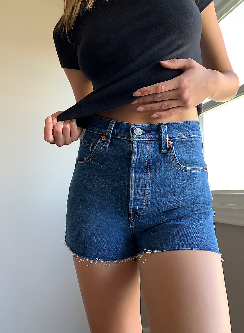 levi's ribcage shorts aritzia